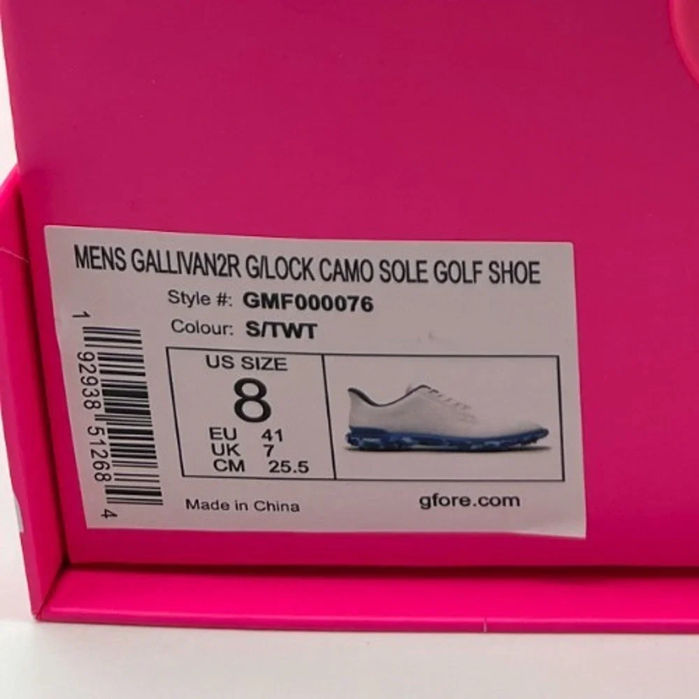 G/FORE Gallivan2R G/Lock Golf Shoe Snow Twilight Men's Size 8 New.